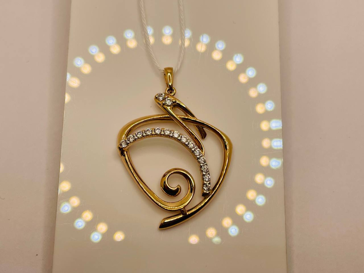 ПОДВЕСКА С КАМНЯМИ (Au 585)