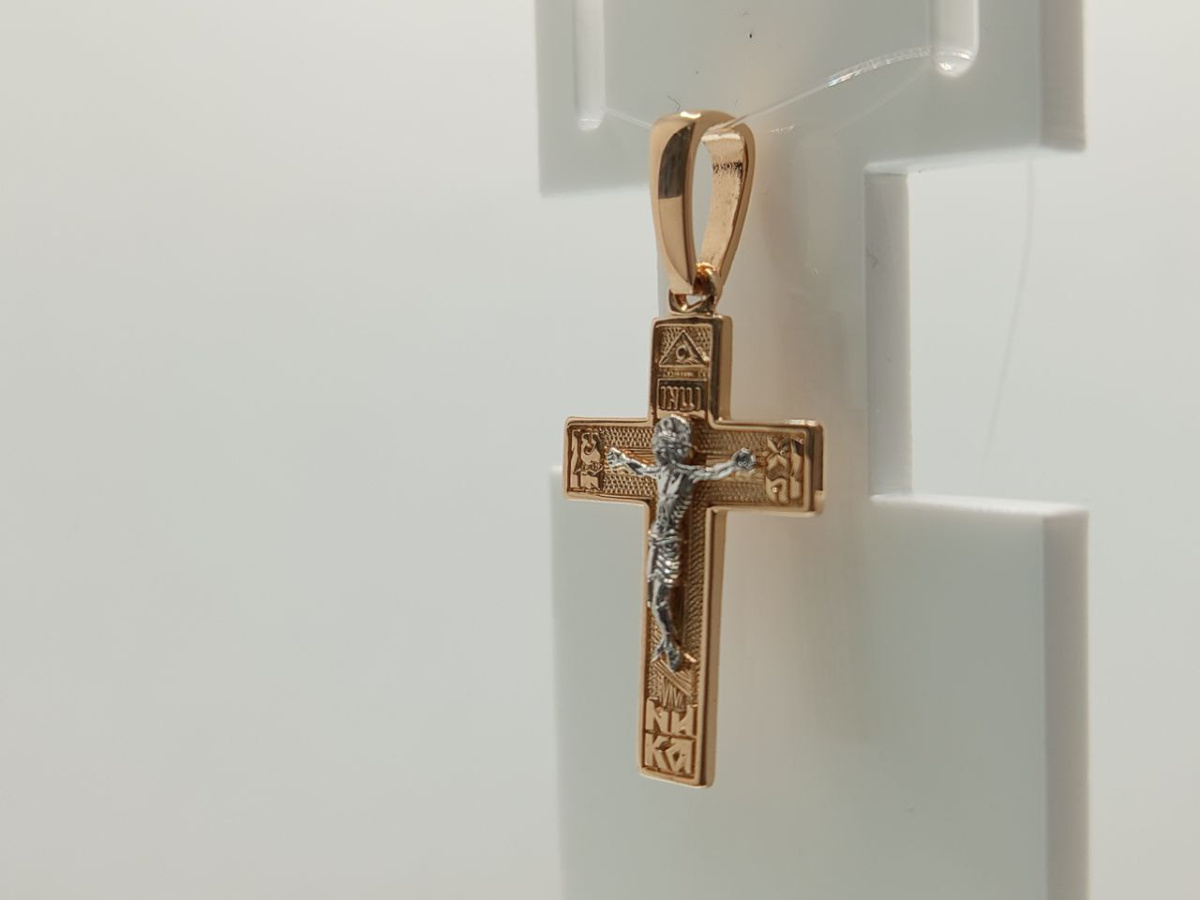 ПОДВЕСКА КРЕСТ без камня (Au 585)