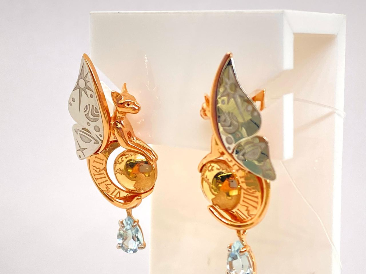 СЕРЬГИ ТОПАЗ (Au 585)