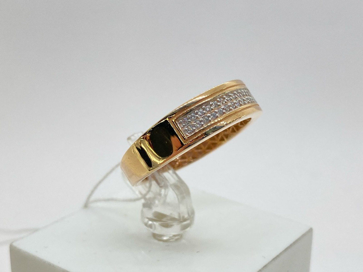 КОЛЬЦО С КАМНЯМИ (Au 585)