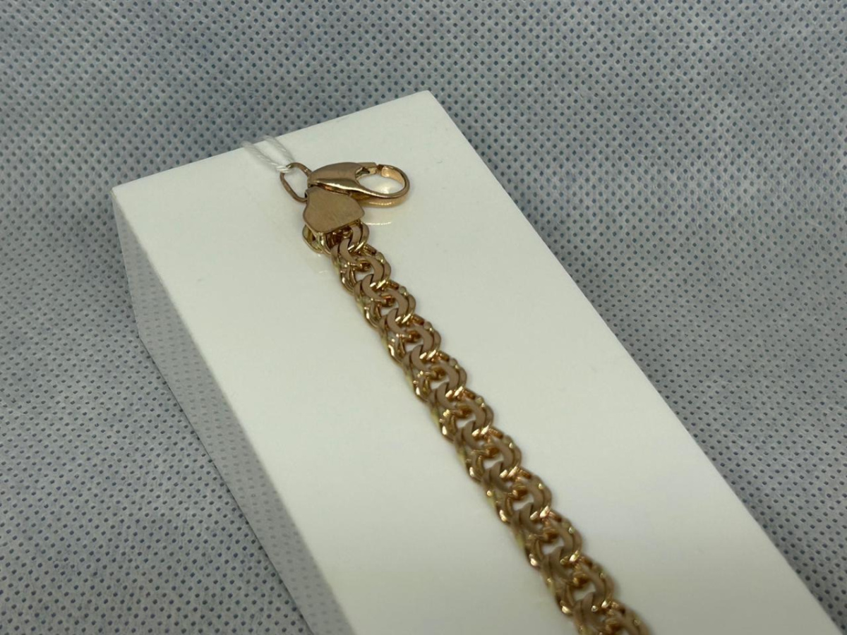 БЛБ585 БРАСЛЕТ ПОЛНОВЕСНЫЙ Бисмарк (Au 585)