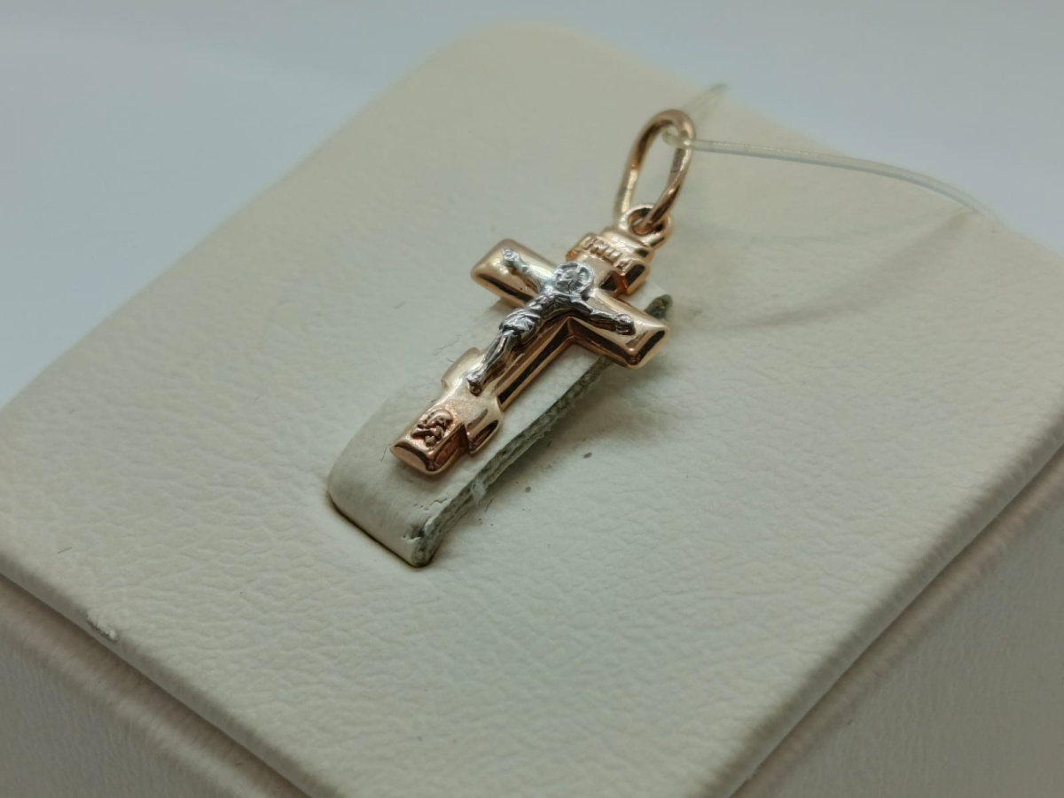 ПОДВЕСКА КРЕСТ без камня (Au 585)