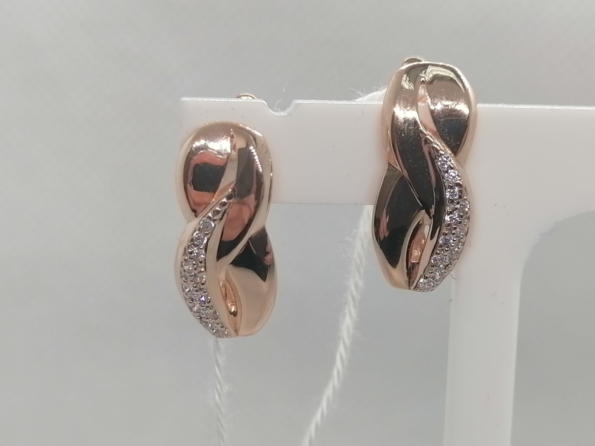 СКМИ585 СЕРЬГИ С КАМНЯМИ (Au 585)