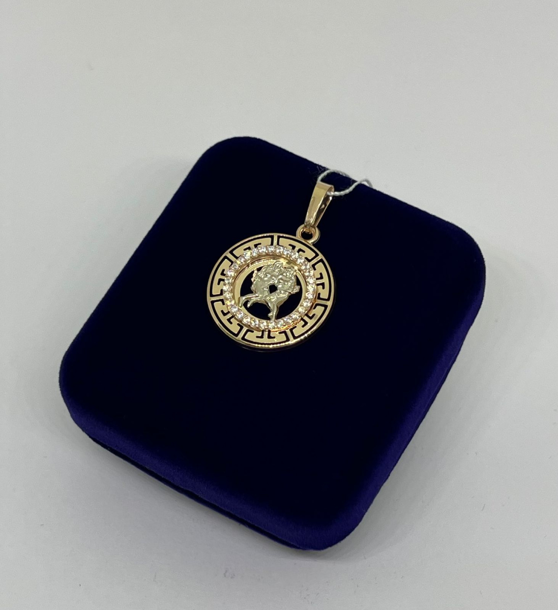 ПОДВЕСКА ЗНАК ЗОДИАКА БЛИЗНЕЦЫ с камнями (Au 585)