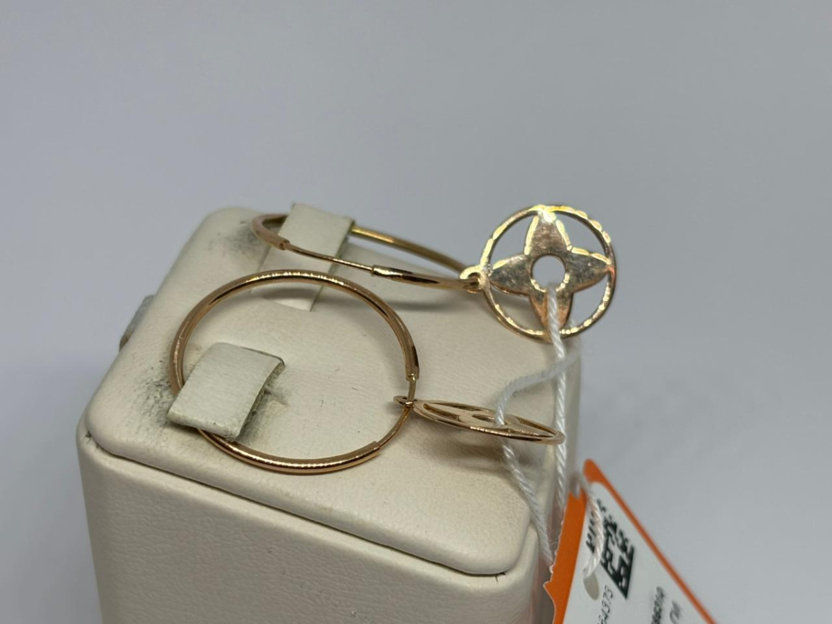 СБКМ585 СЕРЬГИ БЕЗ КАМНЯ (Au 585)