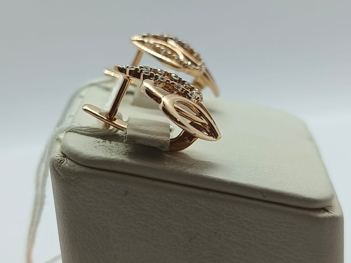 СКМИ585 СЕРЬГИ С КАМНЯМИ (Au 585)