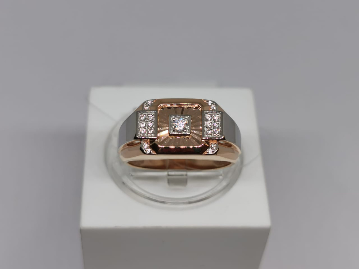 ПЕЧАТКА С КАМНЯМИ (Au 585)