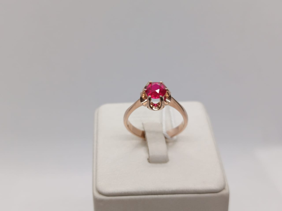 КОЛКМ583 КОЛЬЦО С КАМНЕМ (Au 583) КОЛКМ583 КОЛЬЦО С КАМНЕМ (Au 583)