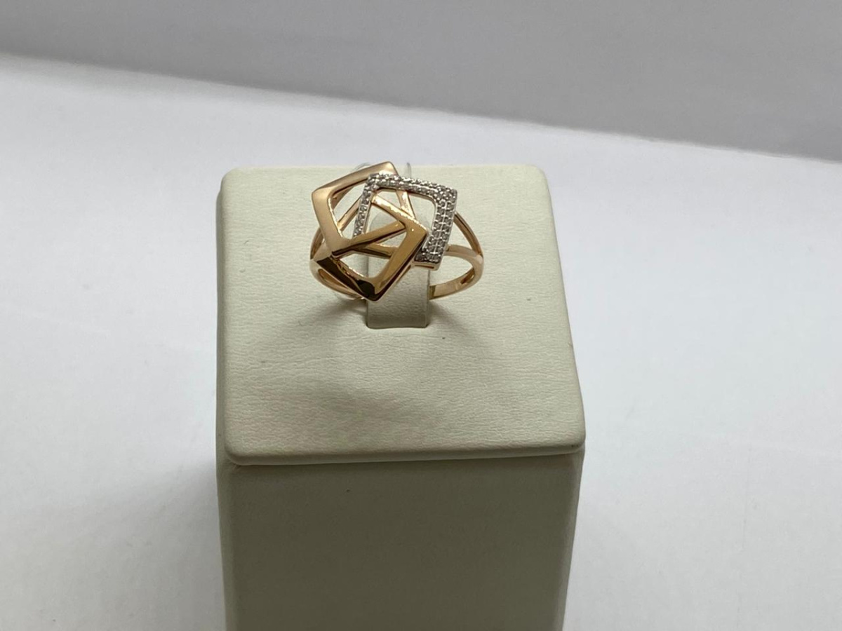 КОЛЬЦО С КАМНЯМИ (Au 585)