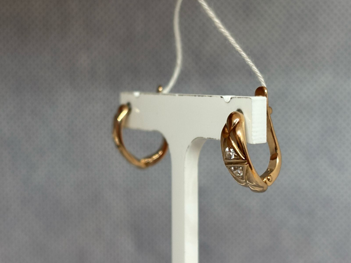 СКМИ585 СЕРЬГИ С КАМНЯМИ (Au 585)