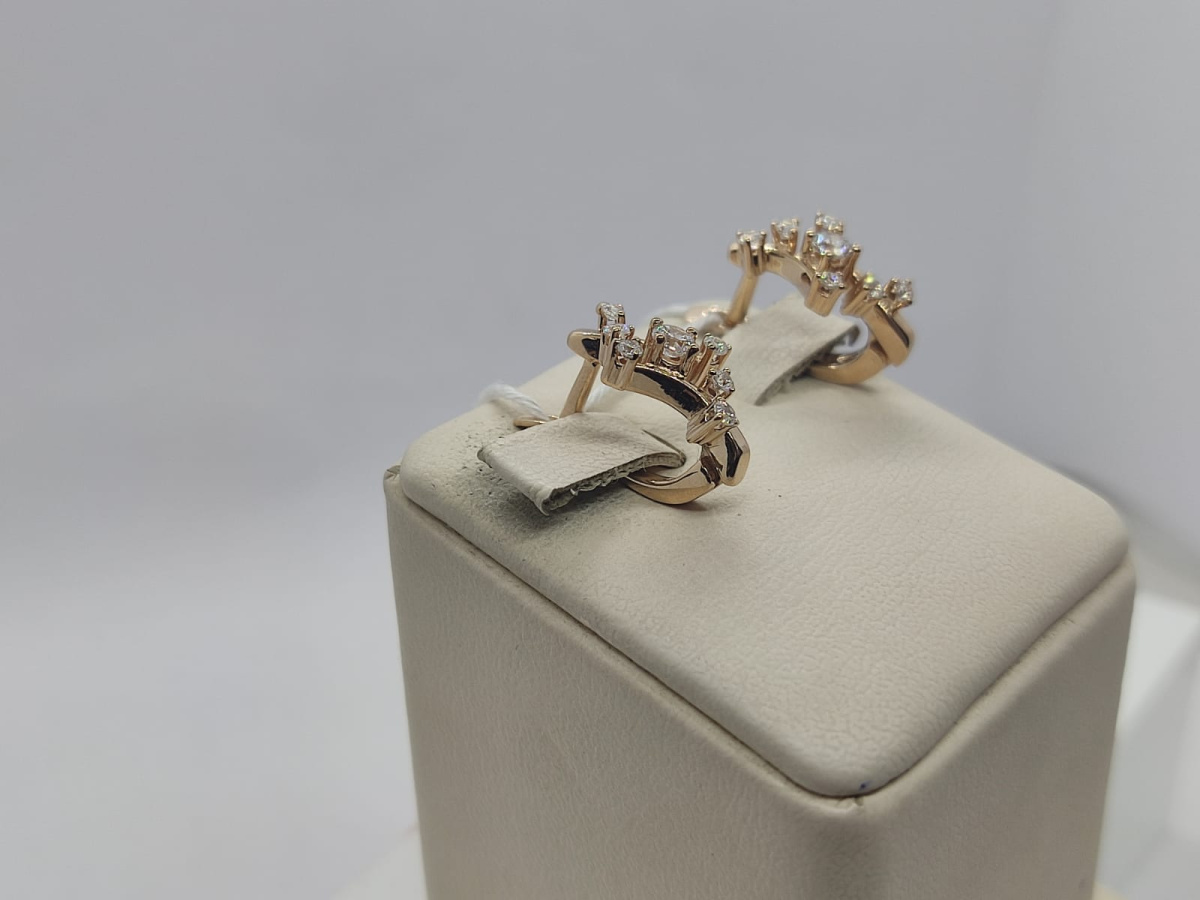 СКМИ585 СЕРЬГИ С КАМНЯМИ (Au 585)