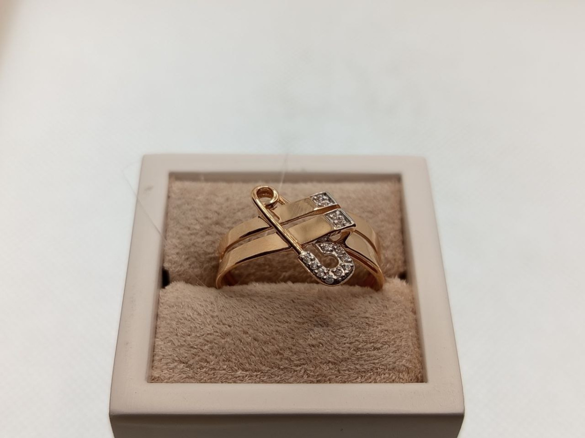 КОЛЬЦО С КАМНЯМИ (Au 585)