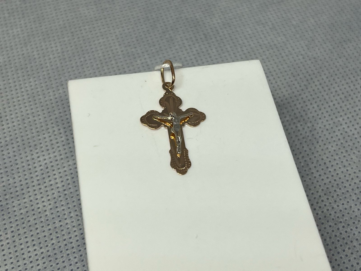 ПОДКБК585 ПОДВЕСКА КРЕСТ БЕЗ КАМНЯ (Au 585)