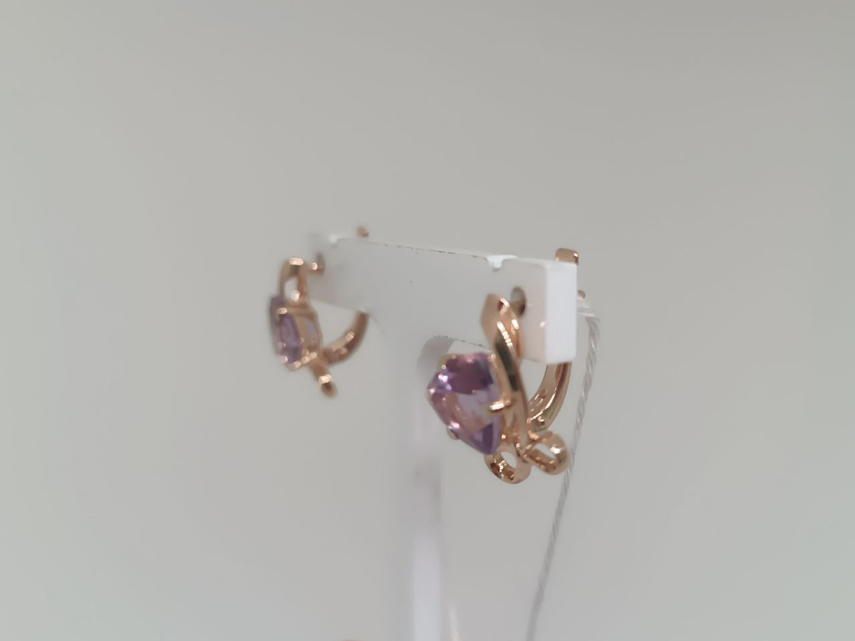 СЕРЬГИ С КАМНЕМ (Au 585)