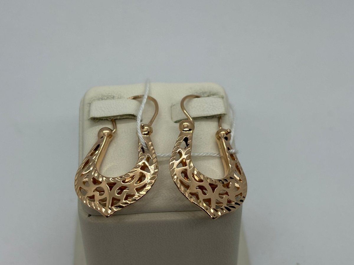 СБКМ585 СЕРЬГИ БЕЗ КАМНЯ (Au 585)