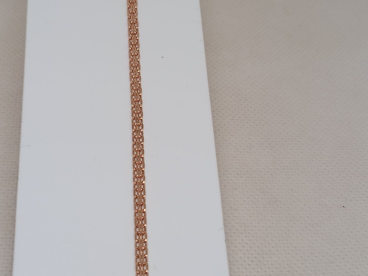 БРАСЛЕТ ПУСТОТЕЛЫЙ Ромб двойной (Au 585)