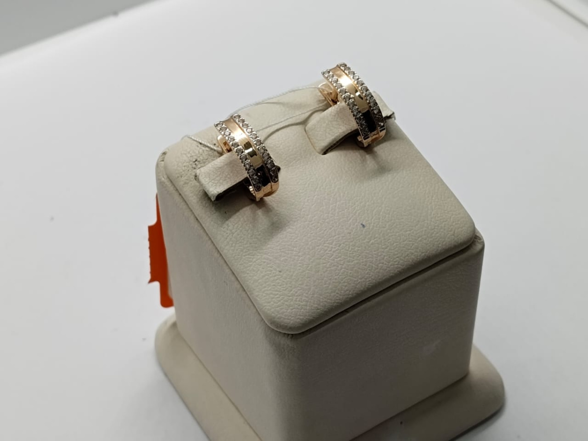 СКМИ585 СЕРЬГИ С КАМНЯМИ (Au 585)