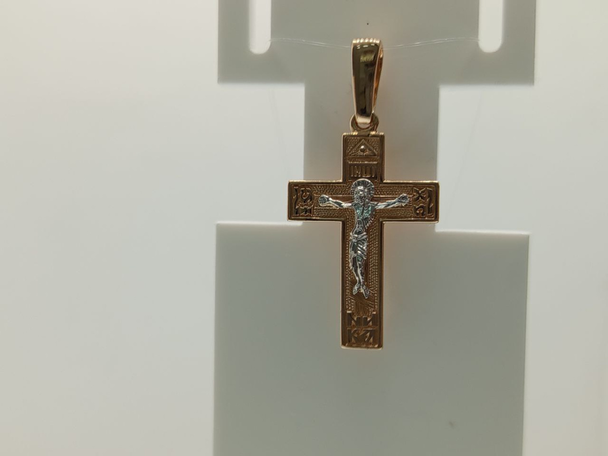 ПОДВЕСКА КРЕСТ без камня (Au 585)