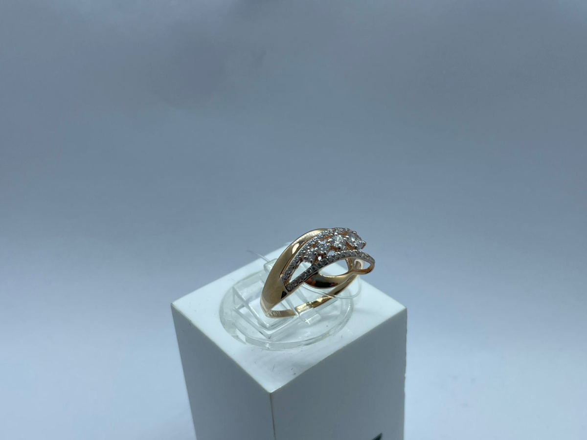 КОЛЬЦО С КАМНЯМИ (Au 585)