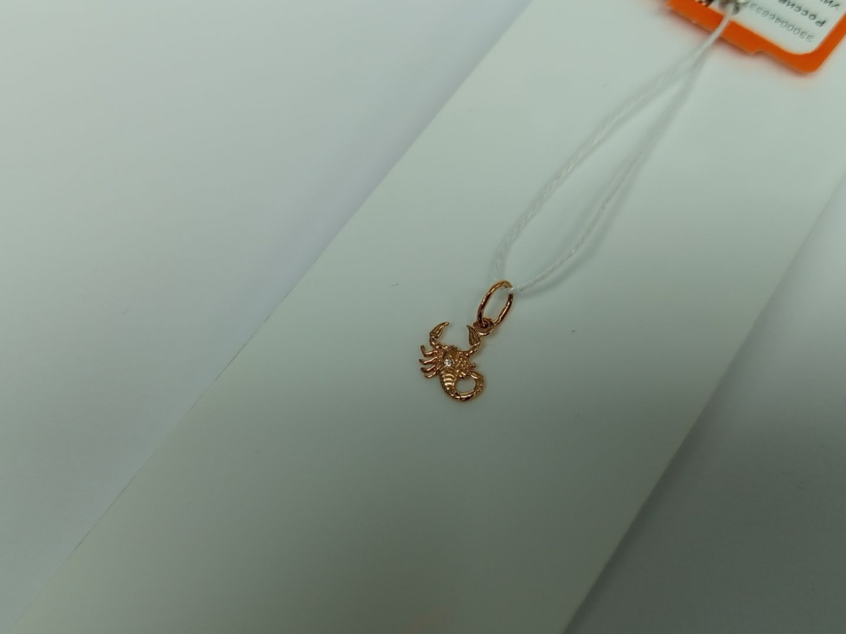 ПОДВЕСКА ЗНАК ЗОДИАКА СКОРПИОН Au 585
