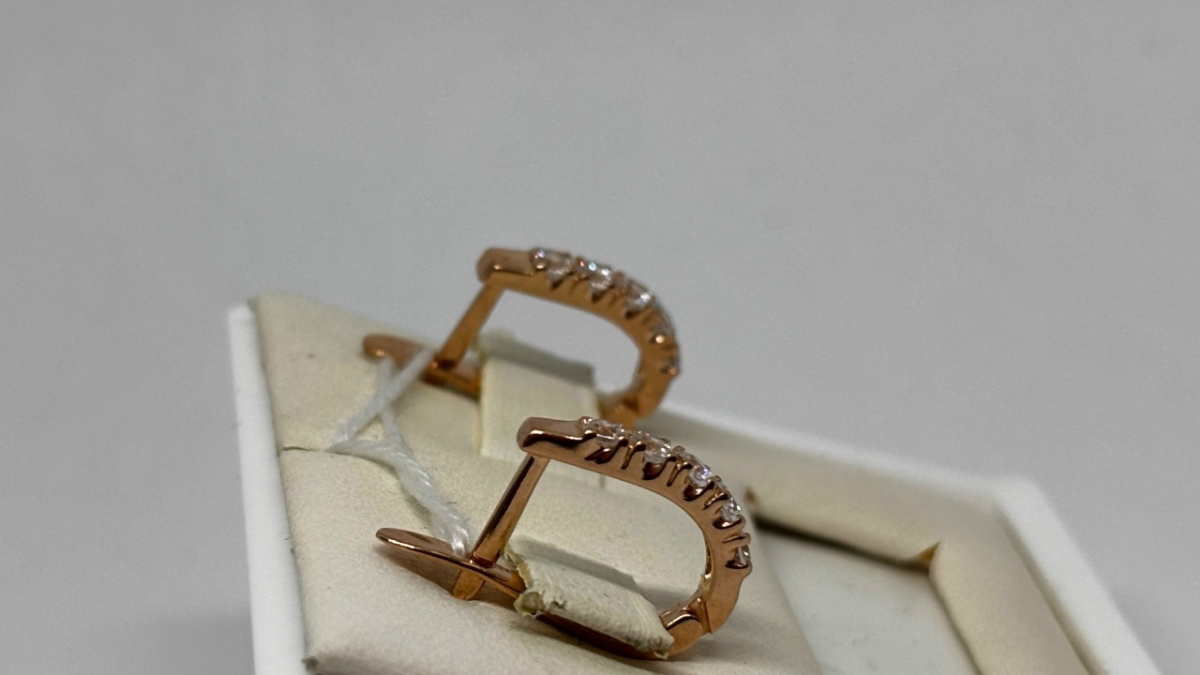 СКМИ585 СЕРЬГИ С КАМНЯМИ (Au 585)