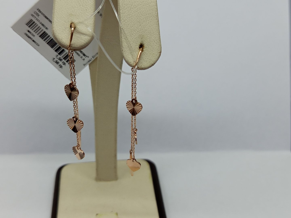 СЕРЬГИ ПРОДЕВКИ без камня (Au 585)