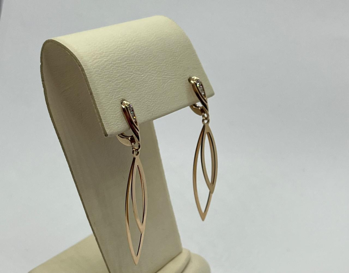 СКМИ585 СЕРЬГИ С КАМНЯМИ (Au 585)