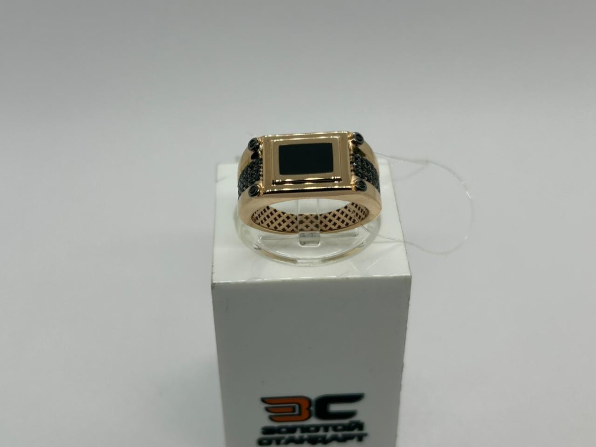 КОЛЬЦО ПЕЧАТКА с камнями (Au 585)