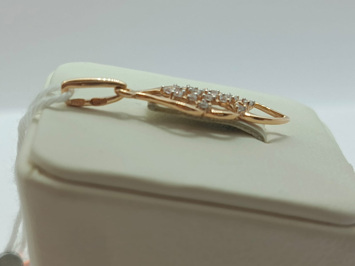 ПОДКМИ585 ПОДВЕСКА С КАМНЯМИ (Au 585)