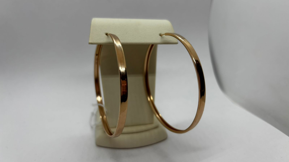 СКОН585 СЕРЬГИ КОНГО (Au 585)