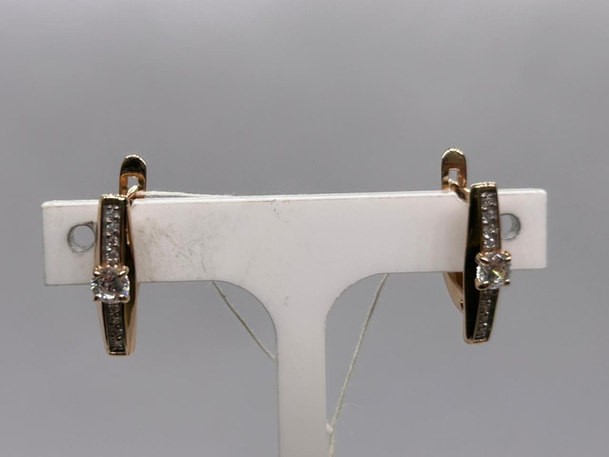 СКМИ585 СЕРЬГИ С КАМНЯМИ (Au 585)