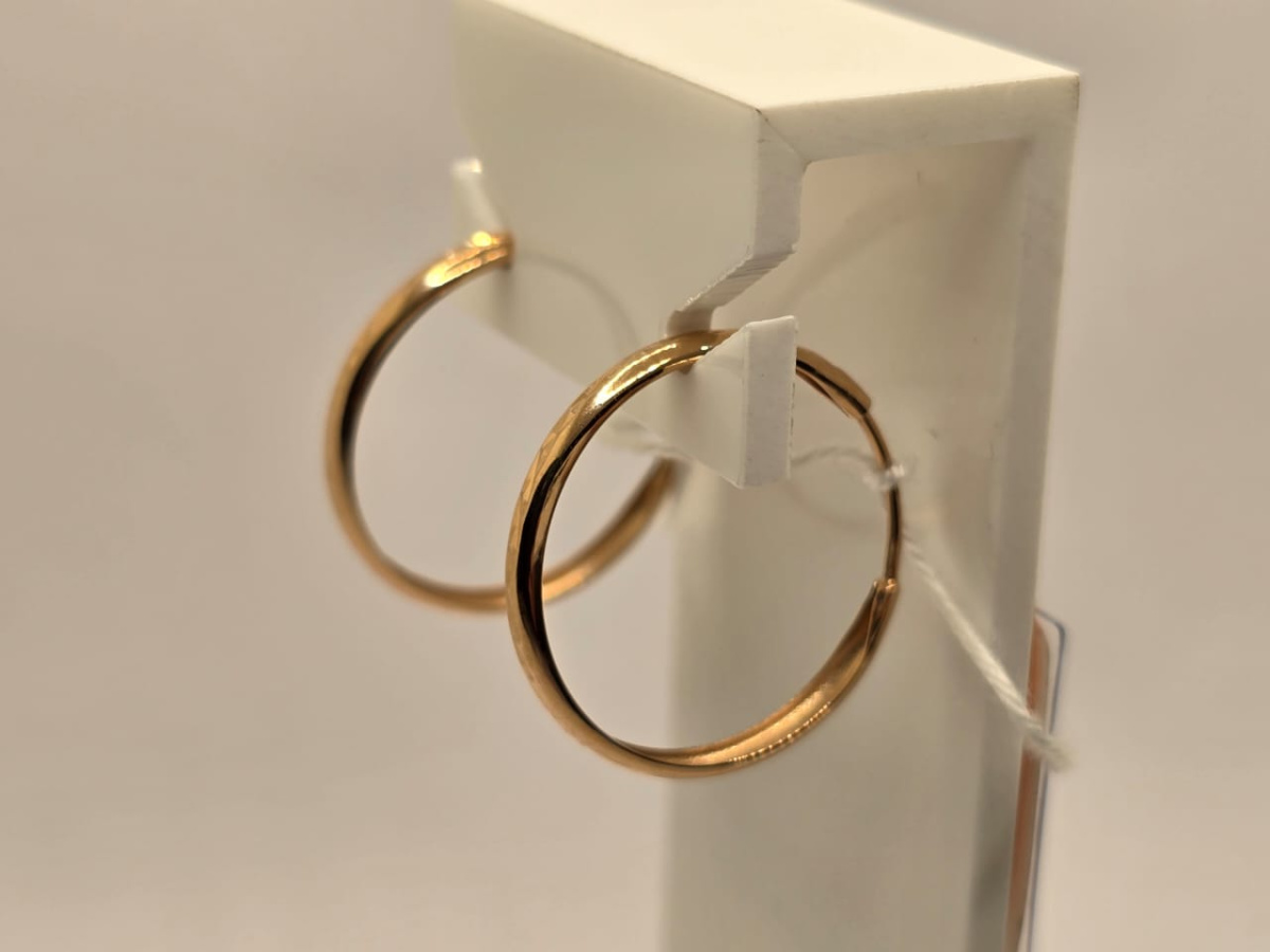 СЕРЬГИ БЕЗ КАМНЯ (Au 585)