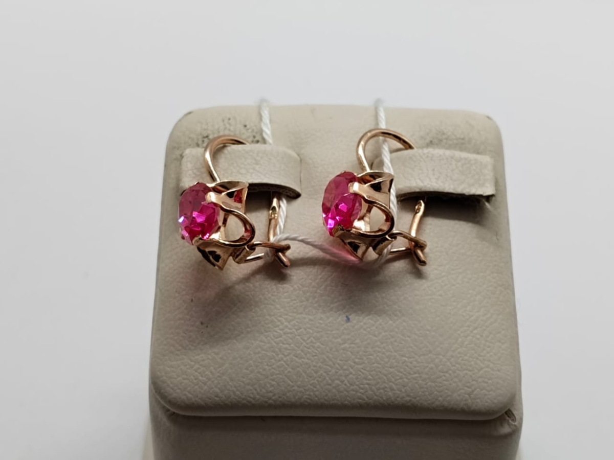 СКМ583 СЕРЬГИ С КАМНЕМ (Au 583) СКМ583 СЕРЬГИ С КАМНЕМ (Au 583)