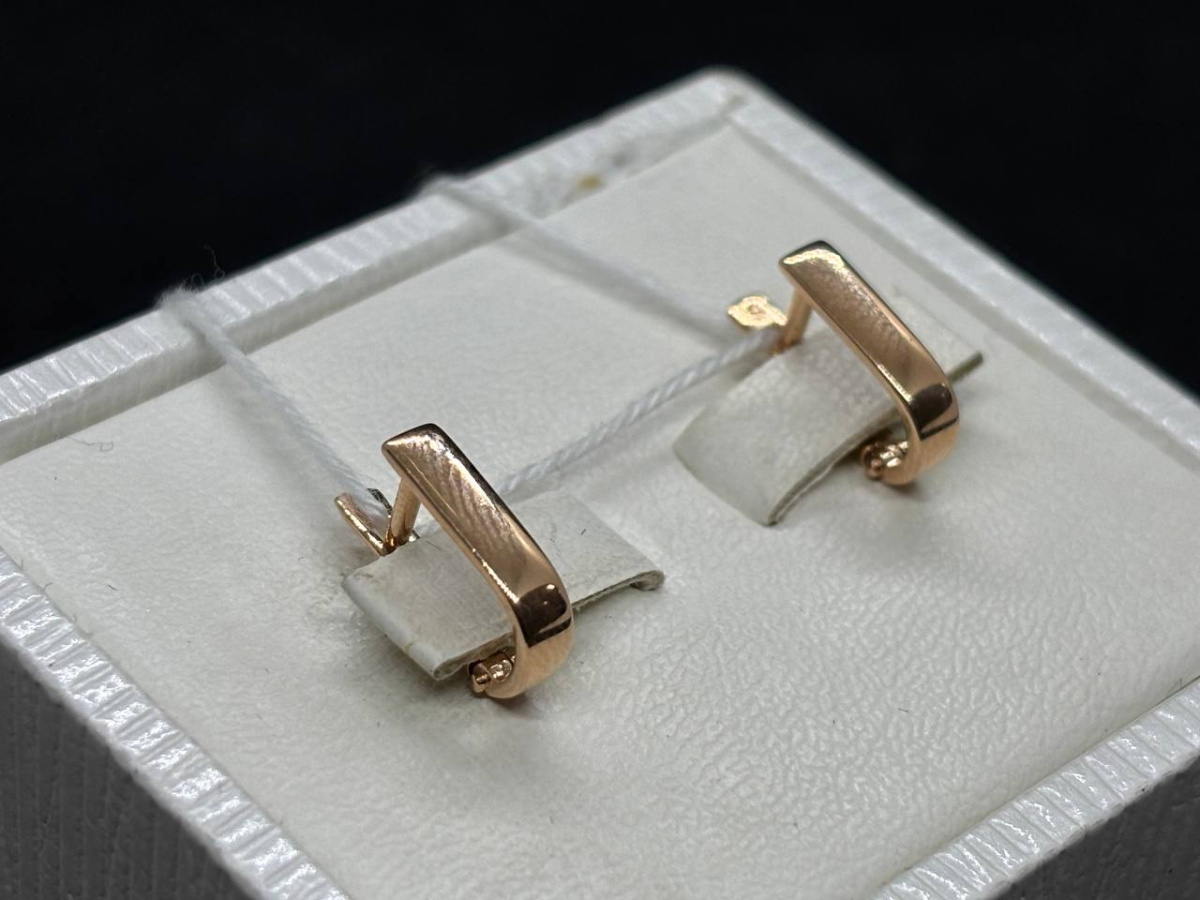 СБКМ585 СЕРЬГИ БЕЗ КАМНЯ (Au 585)