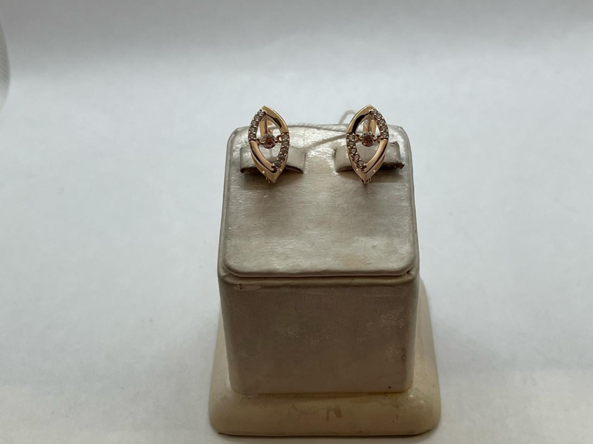 СКМИ585 СЕРЬГИ С КАМНЯМИ (Au 585)
