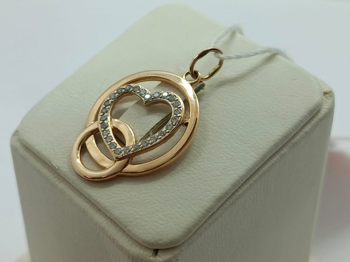 ПОДКМИ585 ПОДВЕСКА С КАМНЯМИ (Au 585)