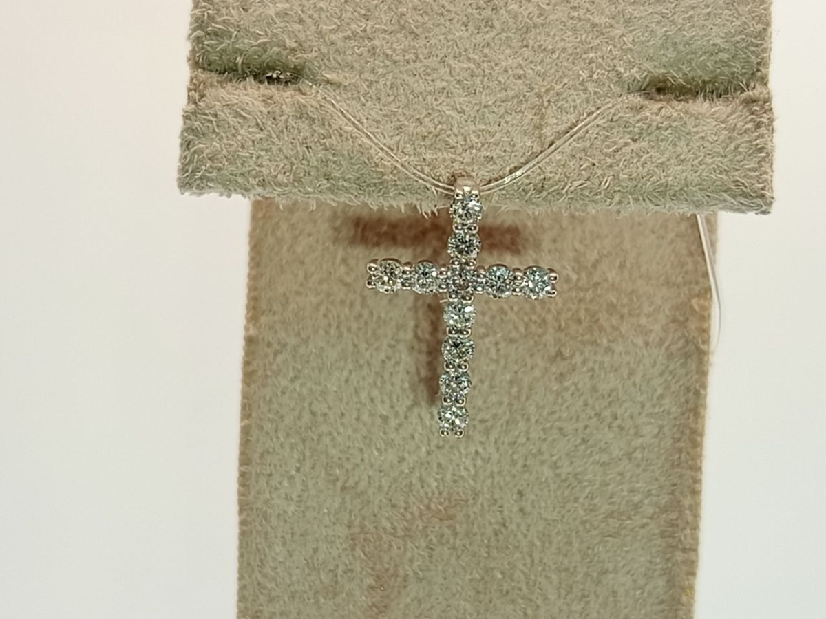 ПОДВЕСКА КРЕСТ Бриллиант (Au 585)