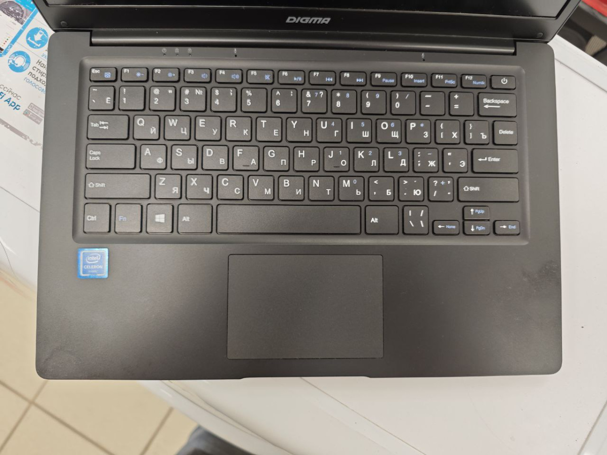 Ноутбук DIGMA; Celeron N4000, Intel UHD Graphics 600, 4 Гб, 128 Гб, Нет
