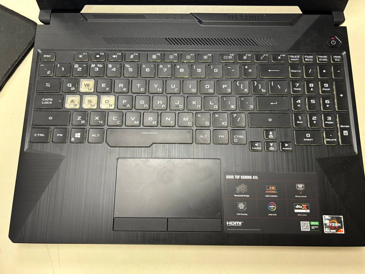 Ноутбук ASUS FX506i; Ryzen 7 4800H, GeForce GTX 1650 TI, 8 Гб, 256 Гб, Нет