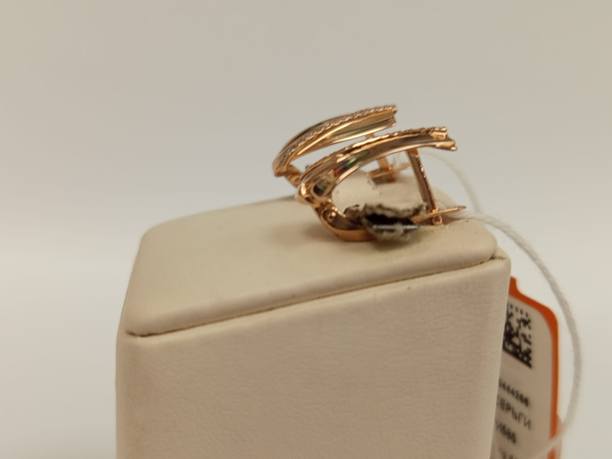 СКМИ585 СЕРЬГИ С КАМНЯМИ (Au 585)