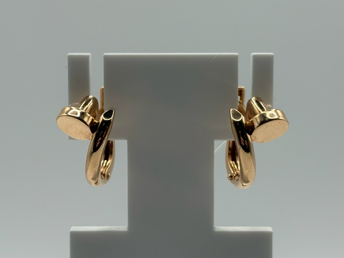 120330 СЕРЬГИ БЕЗ КАМНЯ (Au 585)