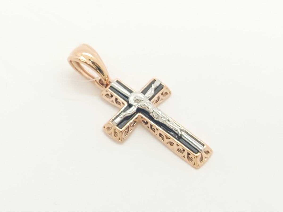 ПОДВЕСКА КРЕСТ с камнем (Au 585)