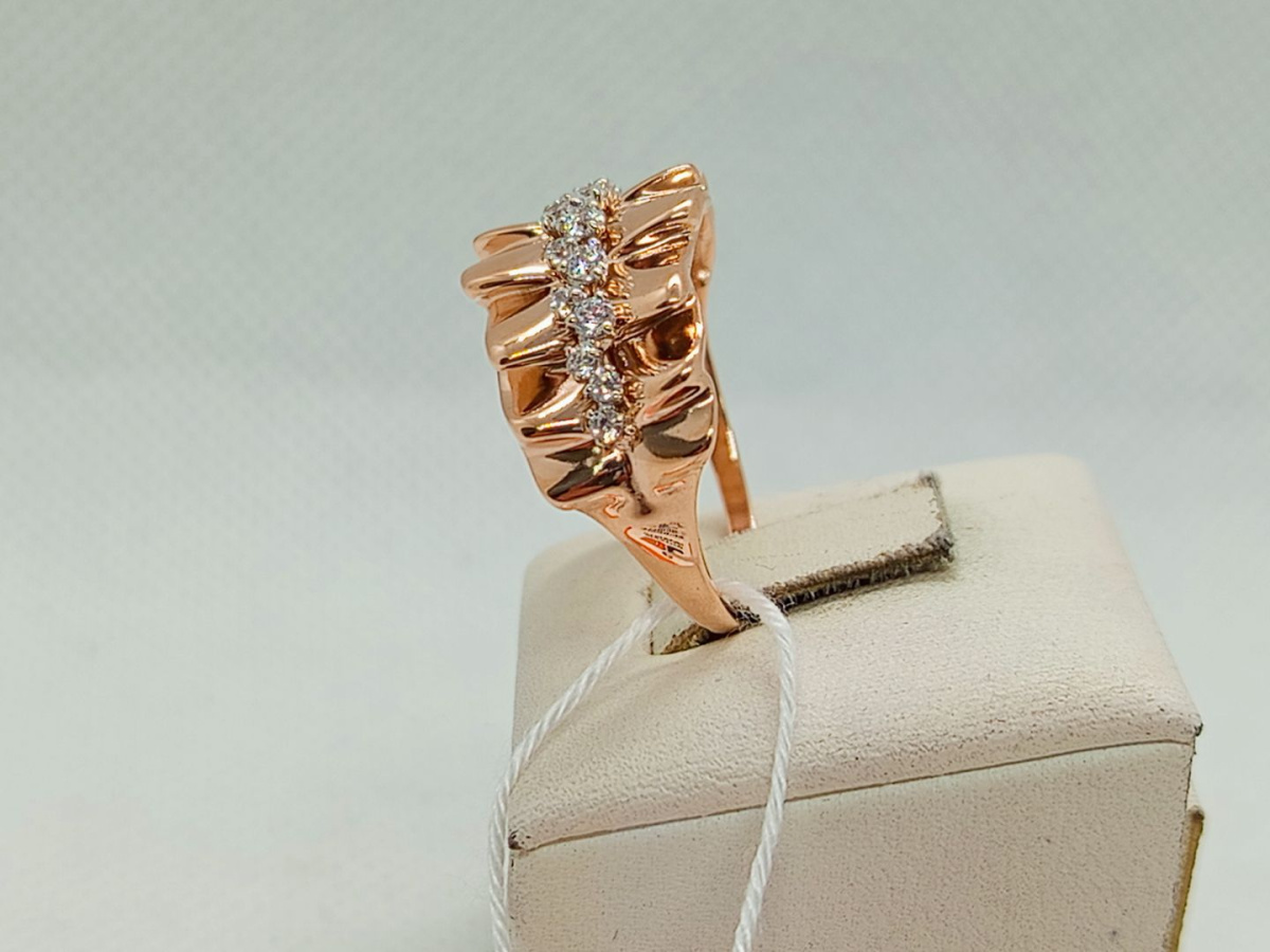 КОЛЬЦО С КАМНЯМИ (Au 585)