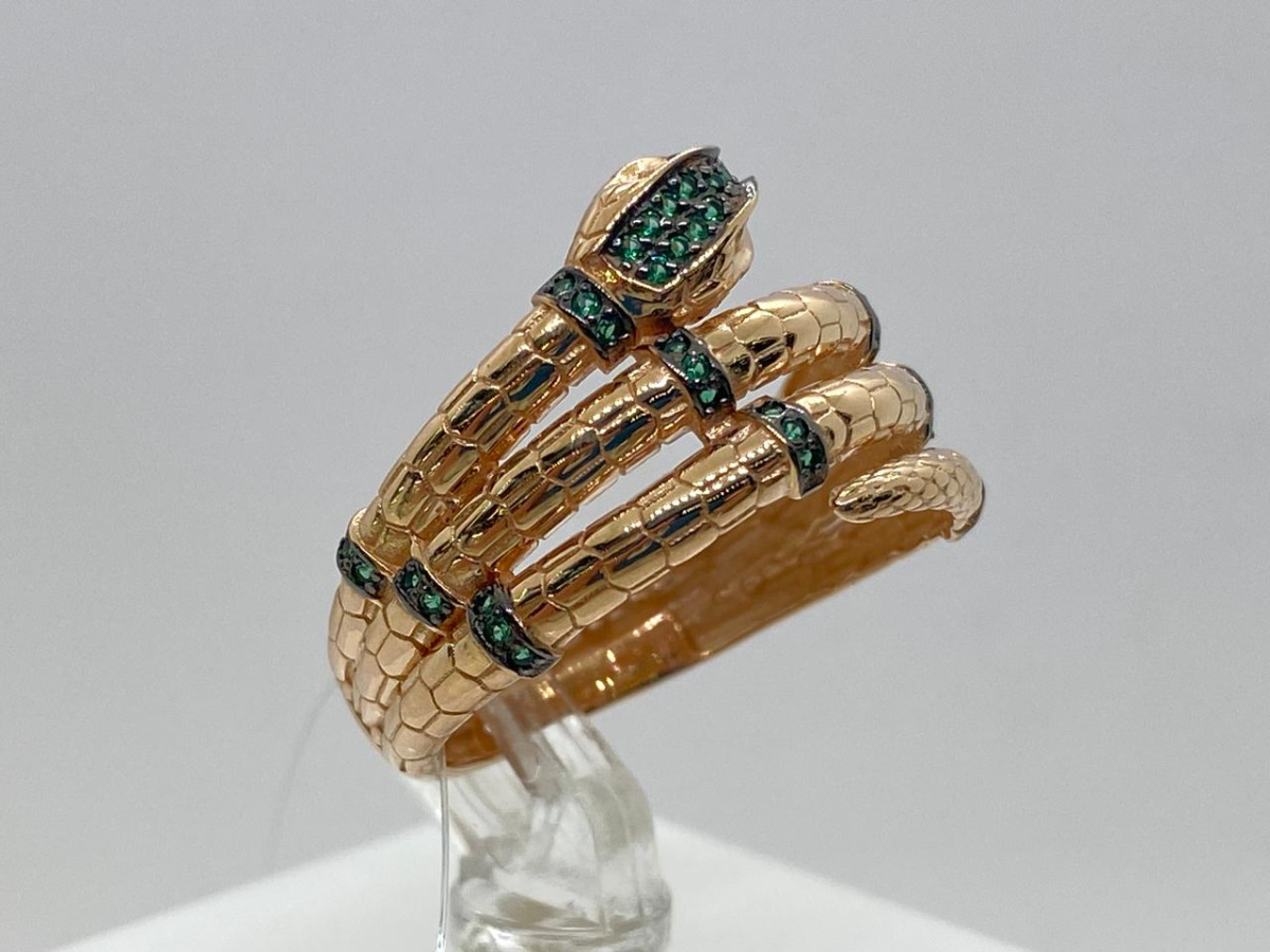 КОЛЬЦО С КАМНЯМИ (Au 585)