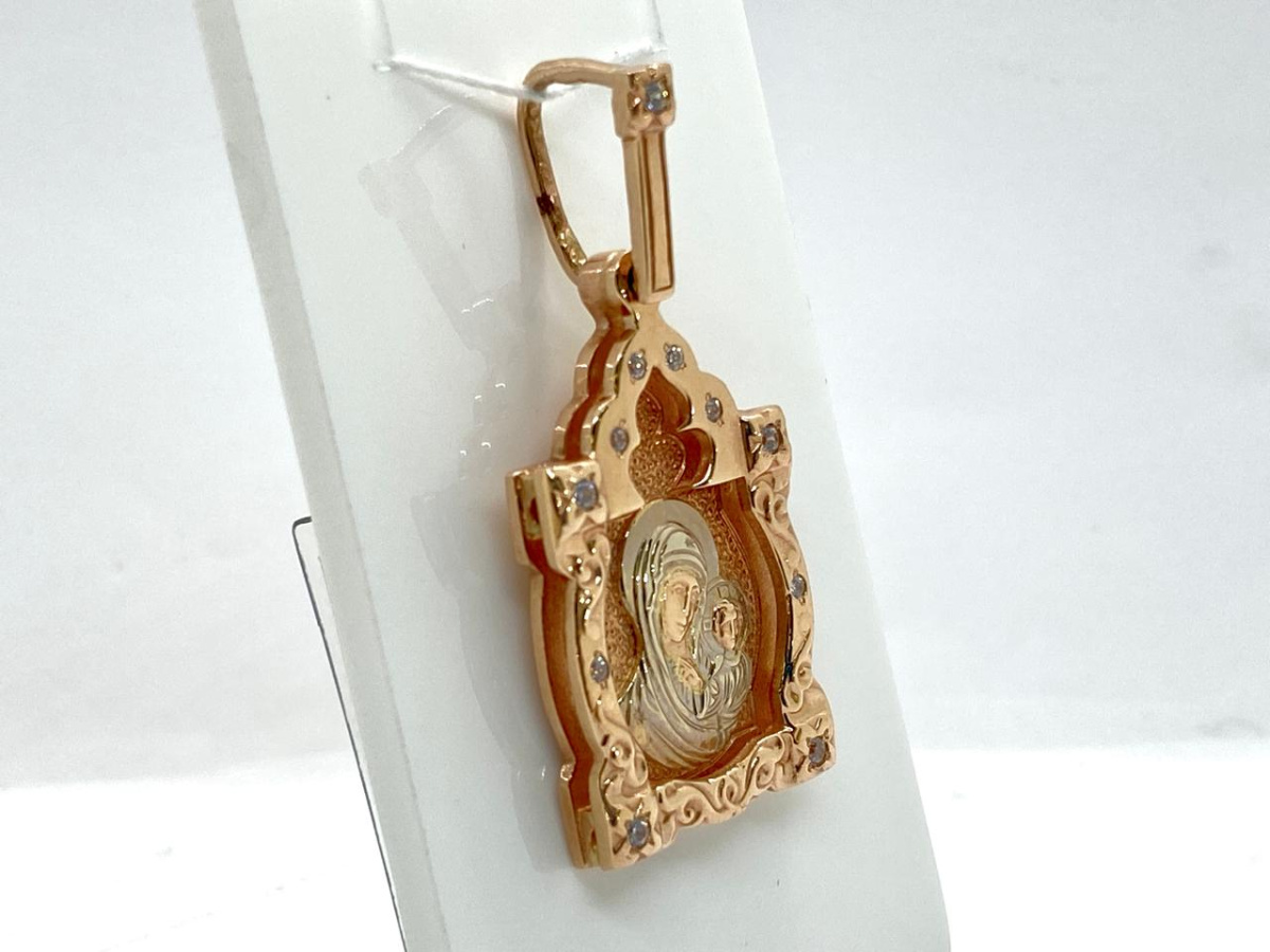 ПОДВЕСКА ИКОНА с камнями (Au 585)