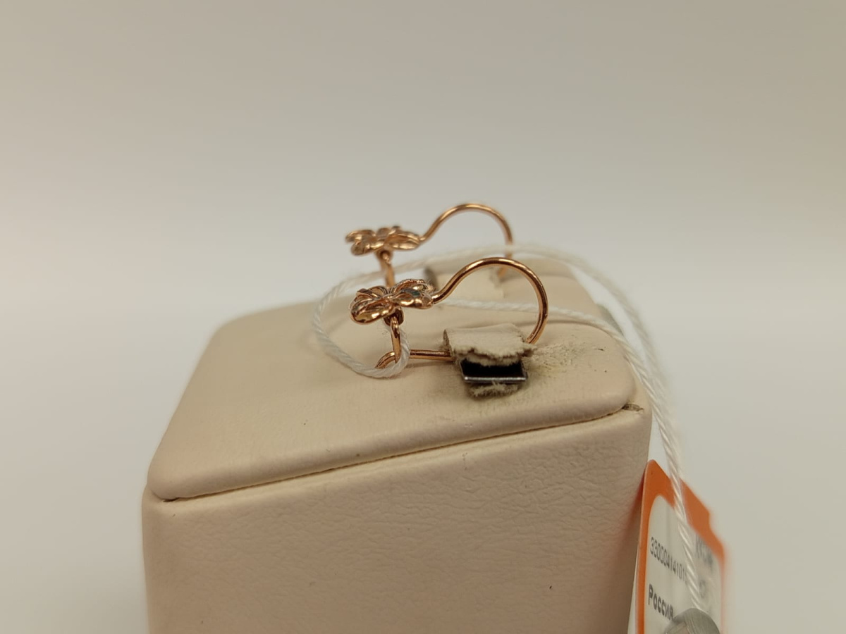 СБКМ585 СЕРЬГИ БЕЗ КАМНЯ (Au 585)