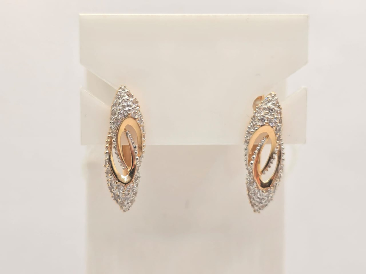 СКМИ585 СЕРЬГИ С КАМНЯМИ (Au 585)