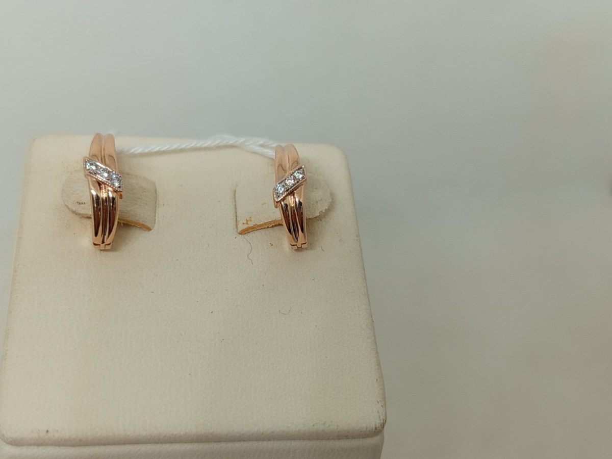 СКМИ585 СЕРЬГИ С КАМНЯМИ (Au 585)