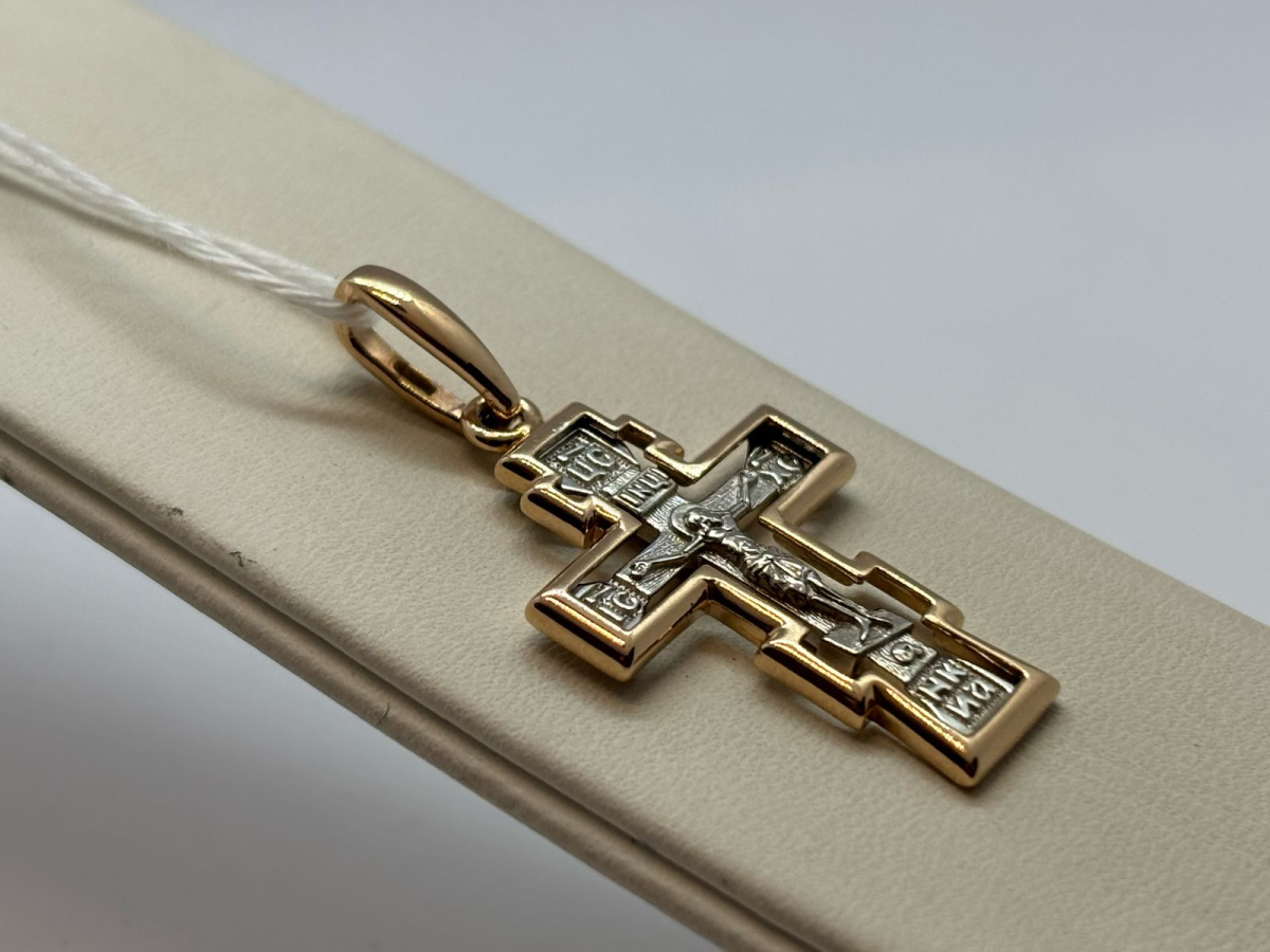 ПОДКБК585 ПОДВЕСКА КРЕСТ БЕЗ КАМНЯ (Au 585)