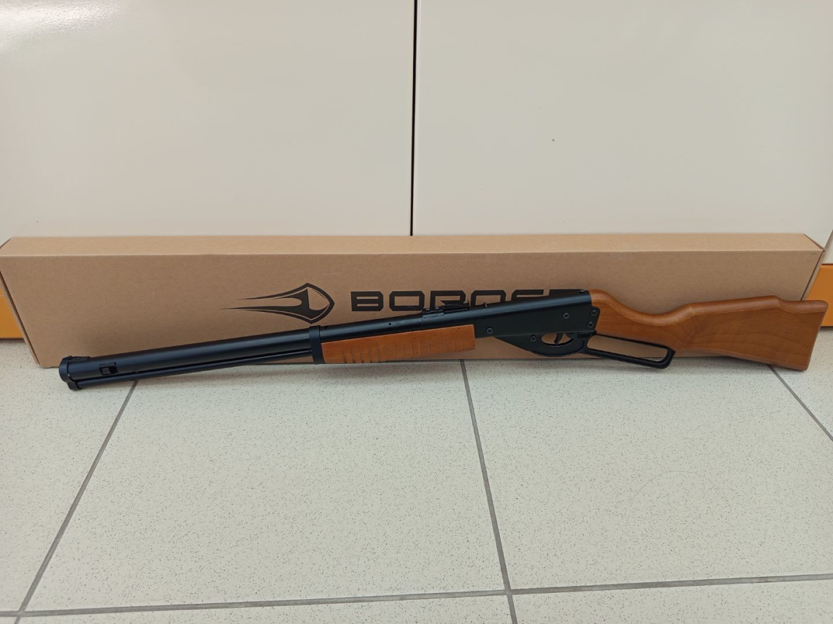 Пневматическая винтовка Borner Lever Action (скоба Генри, дерево, XS-V0W02) кал. 4.5 мм, 3 Дж.